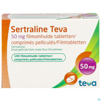 Sertraline teva  50 mg comp 100 x  50 mg