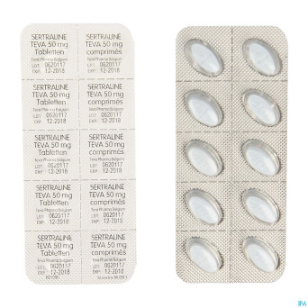 Sertraline teva  50 mg comp 100 x  50 mg
