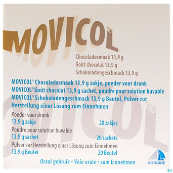 Movicol gout chocolat sachets 20 x 13,7 g
