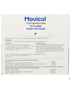Movicol gout chocolat sachets 20 x 13,7 g