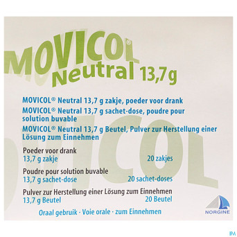 Movicol neutral sachets 20 x 13,7 g