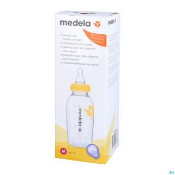 Medela bouteille lait matern.250ml+tet.debit moyen