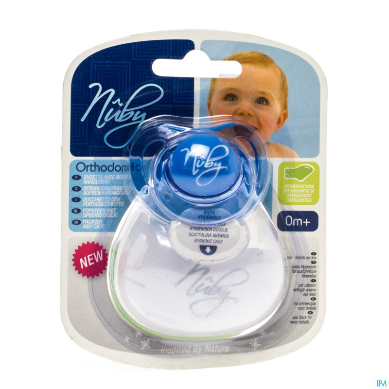 Nuby nt sucette ortho silic 0m + boite 1