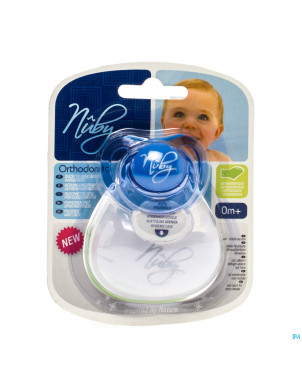 Nuby nt sucette ortho silic 0m + boite 1