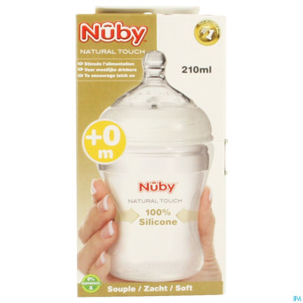 Nuby nt biberon sil 210ml +0m + tetine doseur