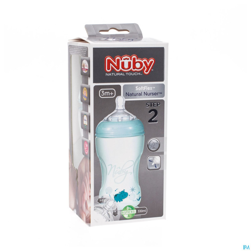 Nuby nt biberon sil 300ml +3m + tetine medium