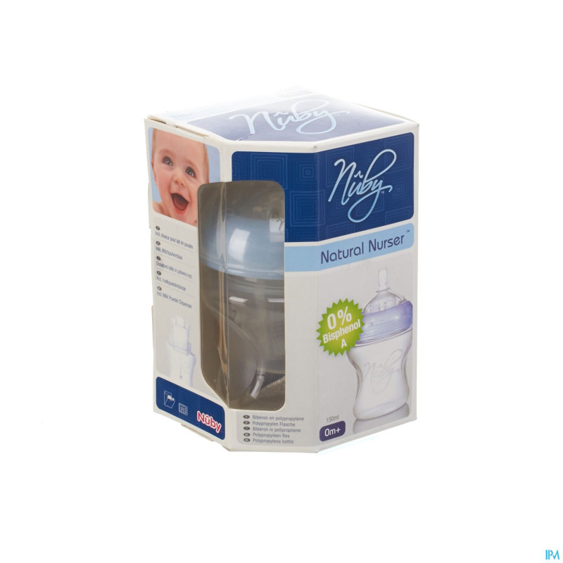 Nuby nt biberon propyl. 150ml + tetine +0m