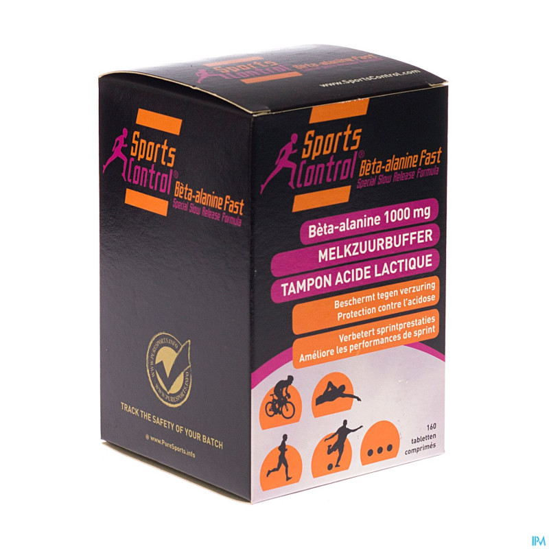 Sportscontrol beta-alanine-fast (slow)pot tabl 160