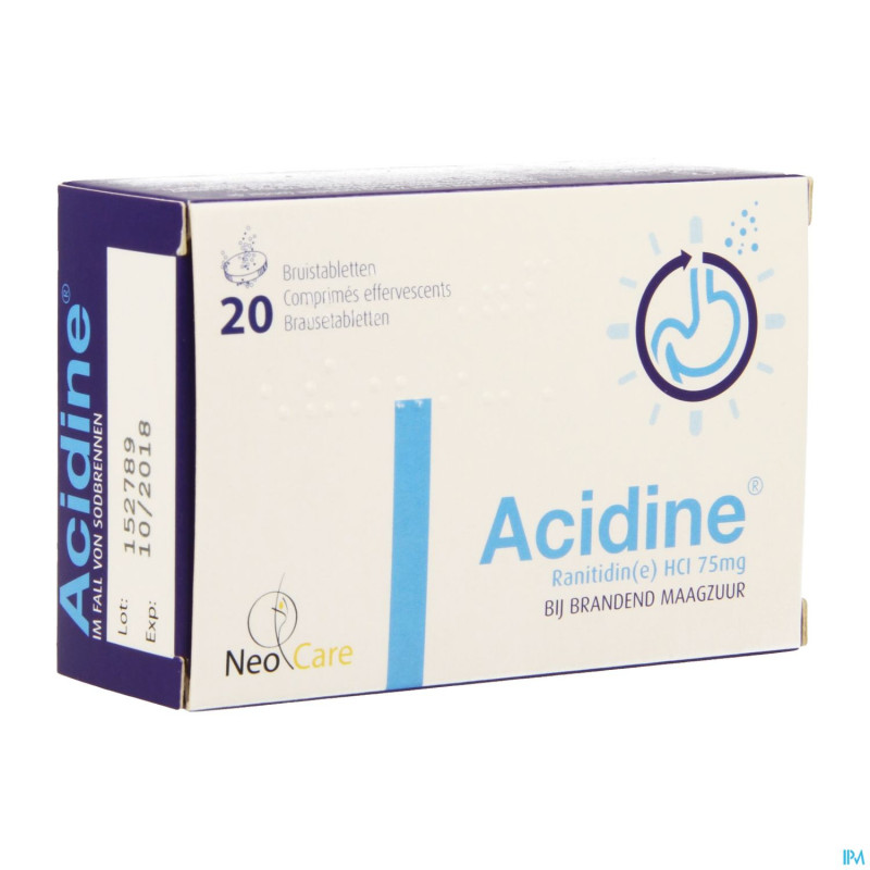 Acidine 75 mg comp efferv. 20 x 75 mg