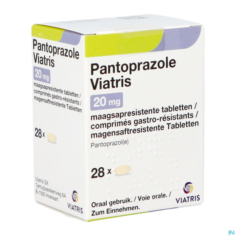 Pantoprazole viatris 20mg comp gastro resist 28