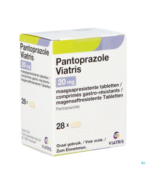 Pantoprazole viatris 20mg comp gastro resist 28