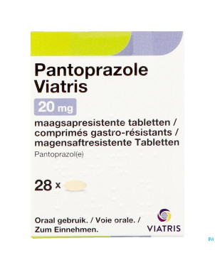 Pantoprazole viatris 20mg comp gastro resist 28