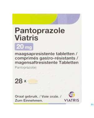 Pantoprazole viatris 20mg comp gastro resist 28