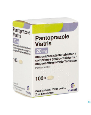 Pantoprazole viatris 40mg comp gastro resist 100