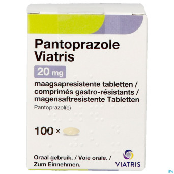 Pantoprazole viatris 40mg comp gastro resist 100