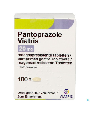 Pantoprazole viatris 40mg comp gastro resist 100
