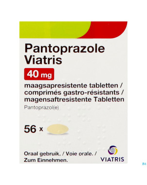 Pantoprazole viatris 40mg comp gastro resist 56