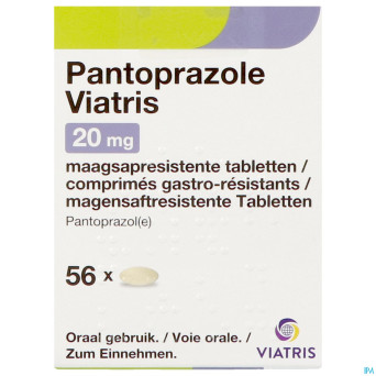 Pantoprazole viatris 20mg comp gastro resist 56
