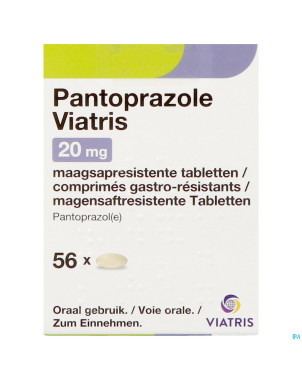Pantoprazole viatris 20mg comp gastro resist 56