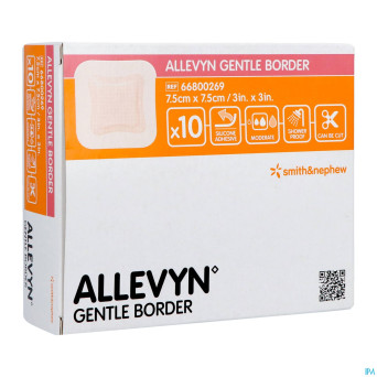 Allevyn gentle border ster  7,5x 7,5cm 10 66800269