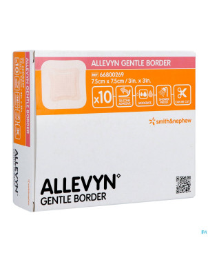 Allevyn gentle border ster  7,5x 7,5cm 10 66800269
