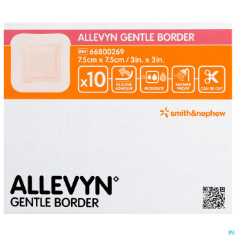 Allevyn gentle border ster  7,5x 7,5cm 10 66800269