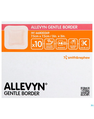 Allevyn gentle border ster  7,5x 7,5cm 10 66800269