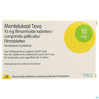Montelukast teva 10 mg comp pell 28 x 10 mg