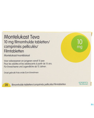 Montelukast teva 10 mg comp pell 28 x 10 mg