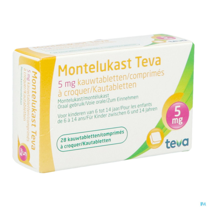 Montelukast teva  5 mg comp macher 28 x 5 mg