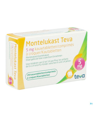 Montelukast teva  5 mg comp macher 28 x 5 mg