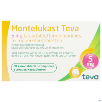 Montelukast teva  5 mg comp macher 28 x 5 mg