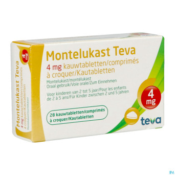 Montelukast teva  4 mg comp macher 28 x 4 mg
