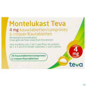 Montelukast teva  4 mg comp macher 28 x 4 mg