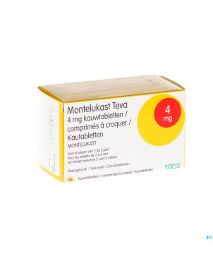 Montelukast teva  4 mg comp macher 56 x 4 mg