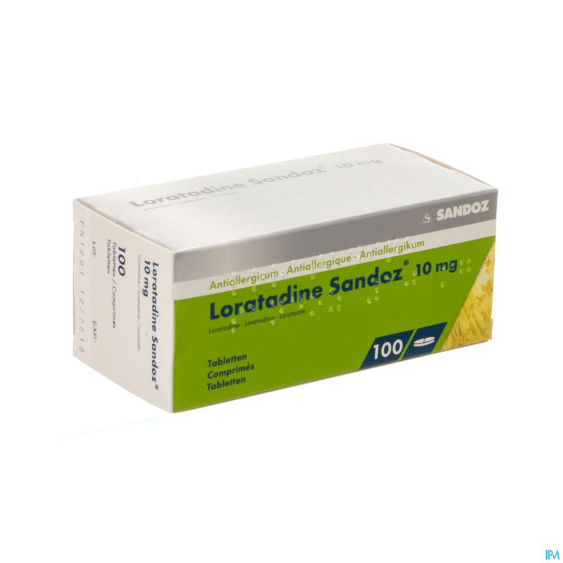 Loratadine sandoz comp 100 x 10 mg