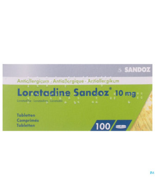 Loratadine sandoz comp 100 x 10 mg
