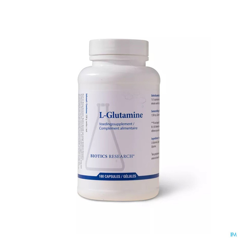 L-glutamine 500mg biotics    caps 180