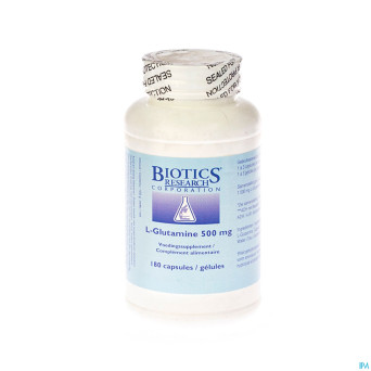 L-glutamine 500mg biotics    caps 180
