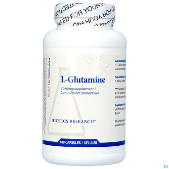 L-glutamine 500mg biotics    caps 180