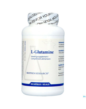 L-glutamine 500mg biotics    caps 180