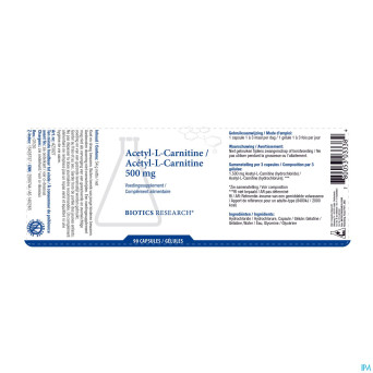 Acetyl-l-carnitine biotics    caps  90
