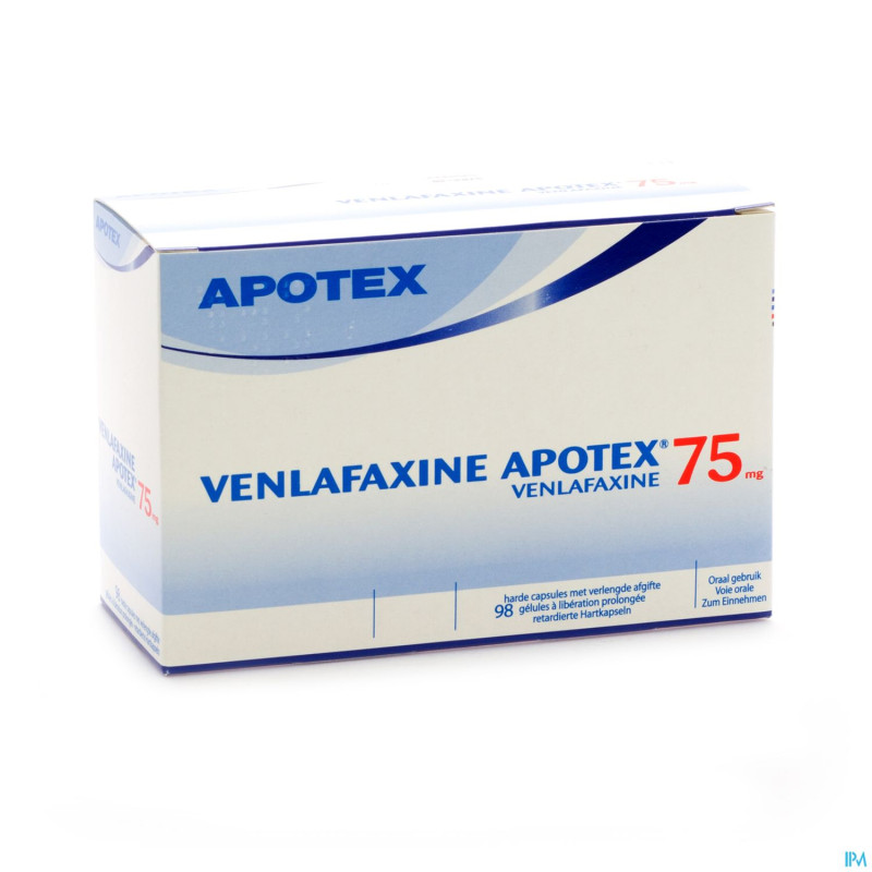 Venlafaxine apotex  75mg caps liber prolonge 98