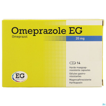 Omeprazole eg 20mg caps gastro resist blis 14x20mg