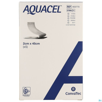 Aquacel pans hydrofiber+renfort fibre 2x45cm 5