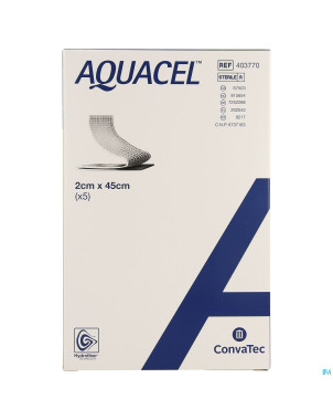 Aquacel pans hydrofiber+renfort fibre 2x45cm 5