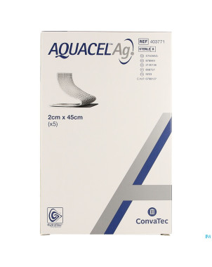 Aquacel ag pans hydrofiber+renfort fibre 2x45cm 5