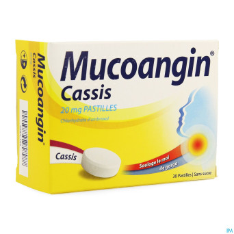 Mucoangin cassis past a sucer 30x20mg