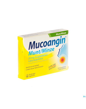 Mucoangin menthe past a sucer 20x20mg