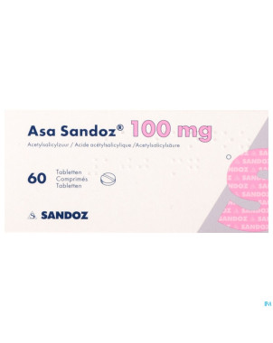 Asa sandoz 100 mg tabl  60 x 100 mg